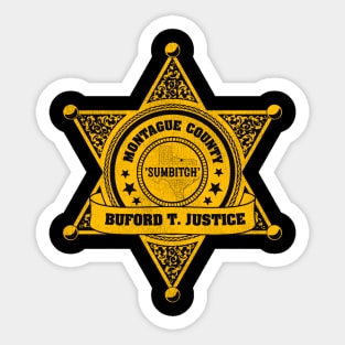 Buford T. Justice Sheriff Badge Sticker